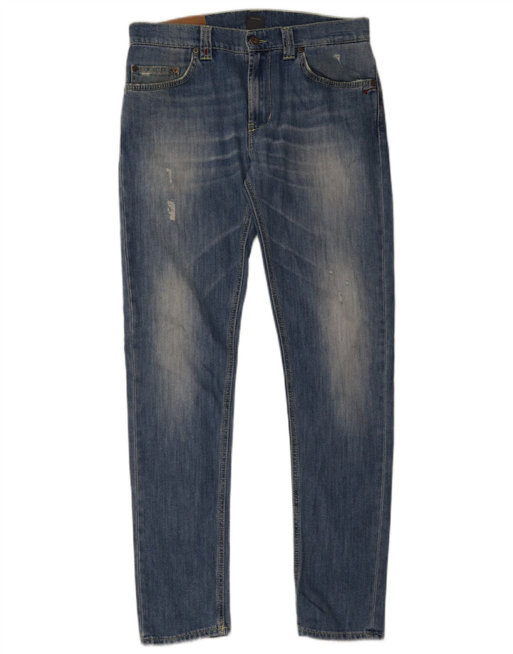 Dondup Vaqueros ajustados desgastados para hombre W33 L32 Algodón azul