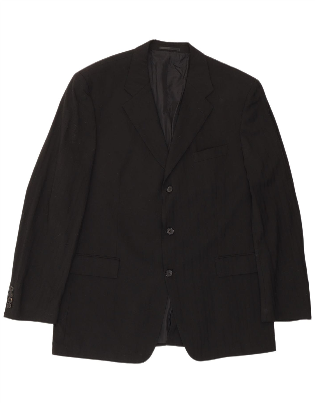 Hugo Boss Chaqueta tipo blazer de 3 botones para hombre EU 56 3XL Lana a rayas negras