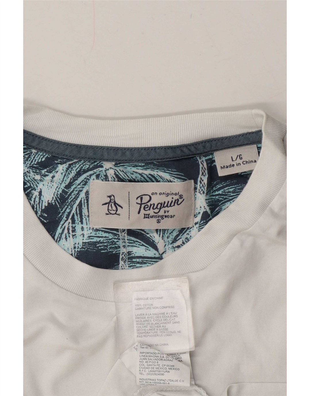 Penguin - Camiseta para hombre, talla grande, algodón blanco
