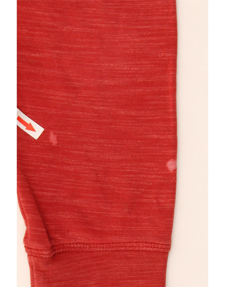 Reebok - Sudadera con capucha y cremallera gráfica para hombre, color rojo medio, algodón