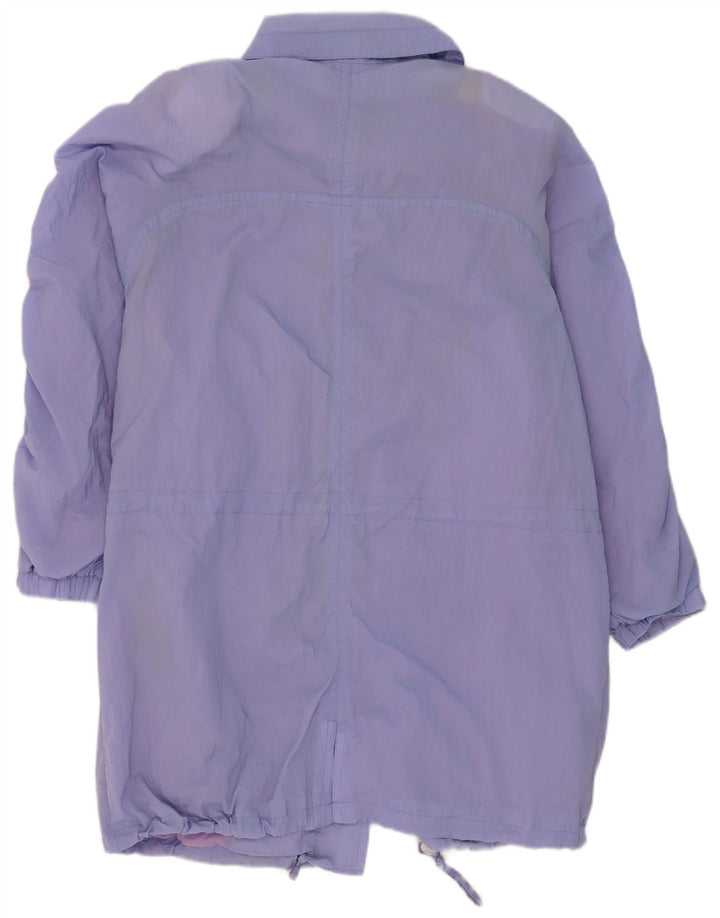 VINTAGE Womens Oversized Raincoat EU 46 XL Purple Nylon