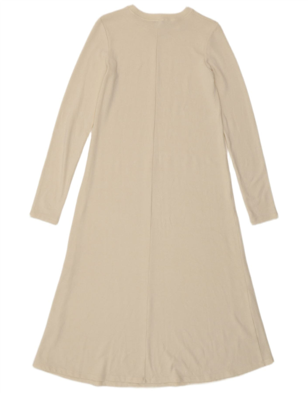 Zara Mujer Maxi Vestido Jersey UK 10 Small Blanco