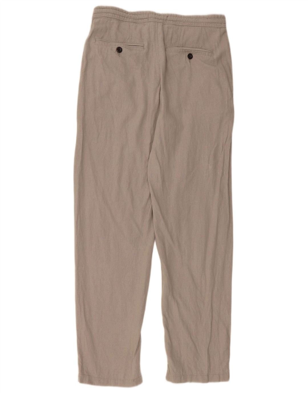 Marks & Spencer Pantalones chinos rectos regulares para mujer W30 L31 Lino gris