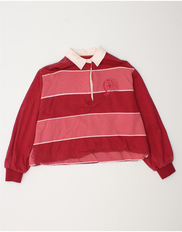Tommy Hilfiger Polo de rugby extragrande para mujer UK 10 Small Red Stripes