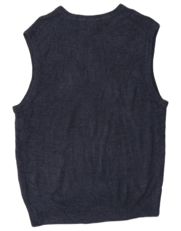 Dockers Camiseta sin mangas para hombre, talla mediana, acrílico moteado en azul marino