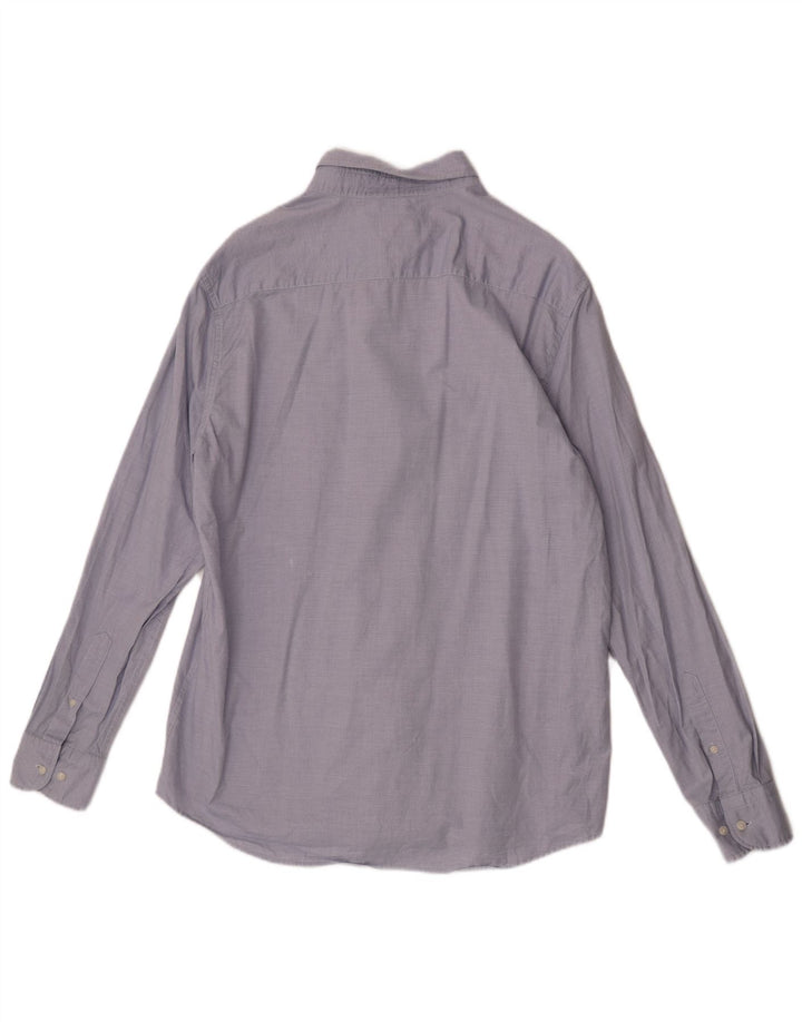 Camisa Massimo Dutti Hombre XL Azul Algodón