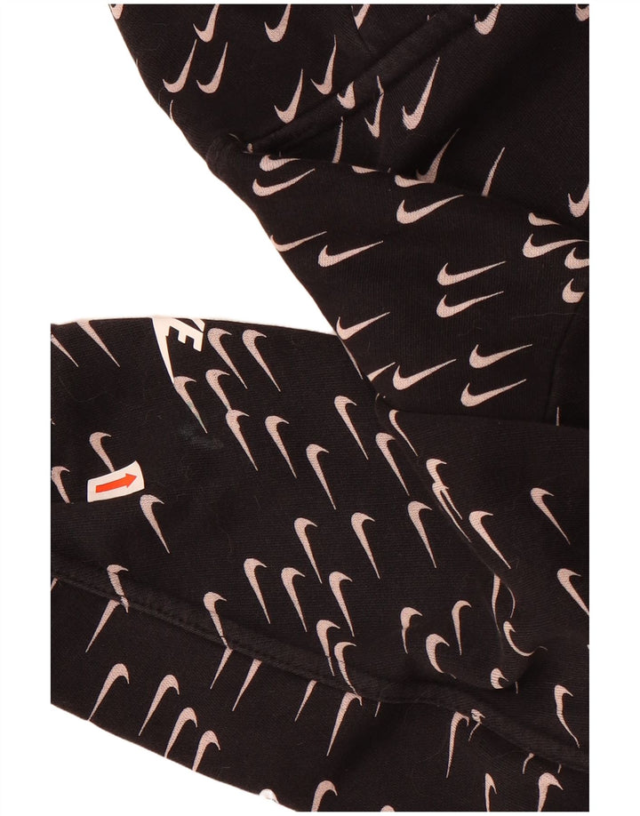 Nike - Sudadera con capucha para mujer, diseño gráfico, talla grande, algodón, color negro