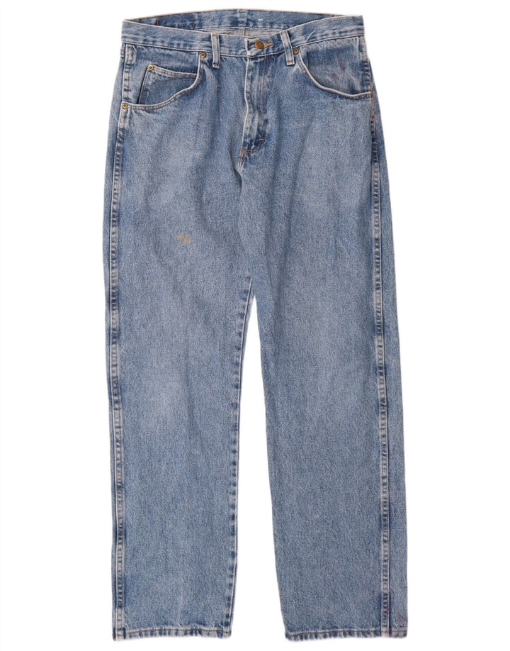 WRANGLER Vaqueros rectos de corte regular para hombre W33 L32 Algodón azul