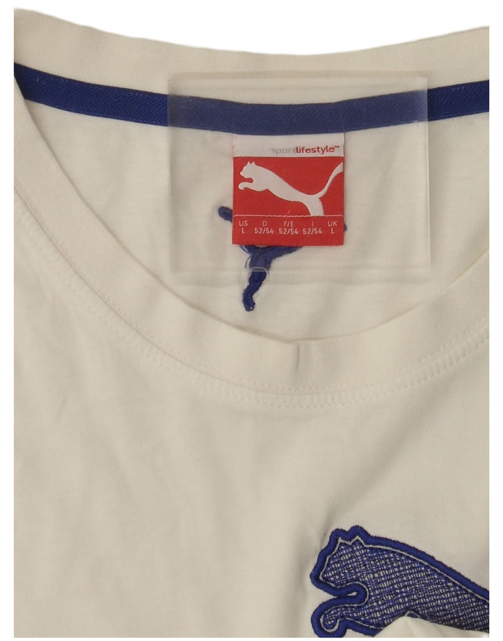 Puma - Camiseta gráfica para hombre, talla grande, color blanco