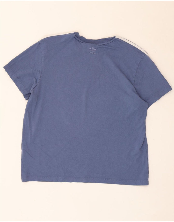 Adidas Camiseta gráfica para mujer Top UK 44 Algodón azul medio