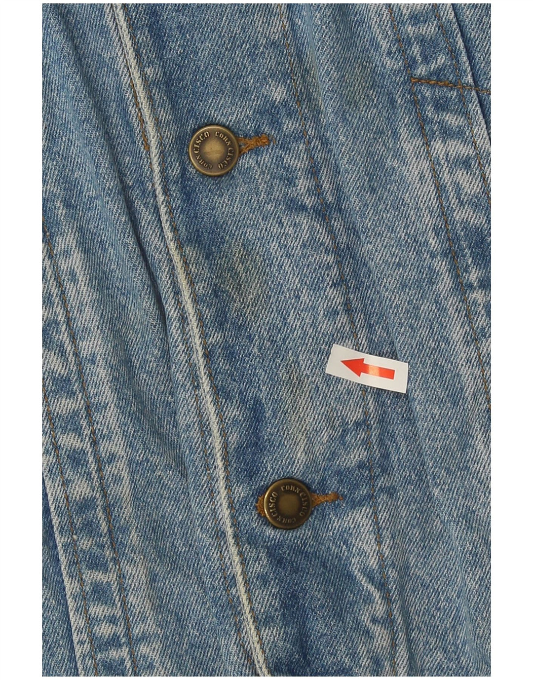 Vintage hombres chaqueta de mezclilla Reino Unido 42 XL azul