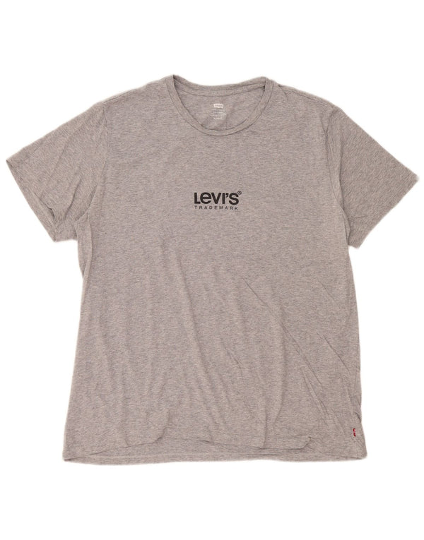 Levi's Camiseta gráfica para hombre Top XL Gris moteado