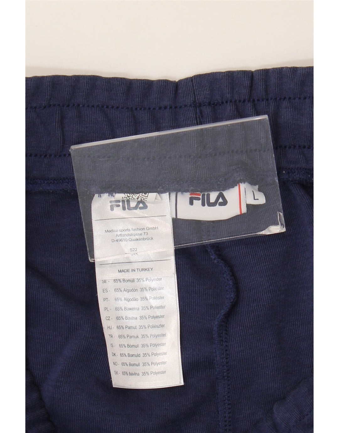 FILA Pantalón de Chándal para Hombre Grande Azul Marino Algodón
