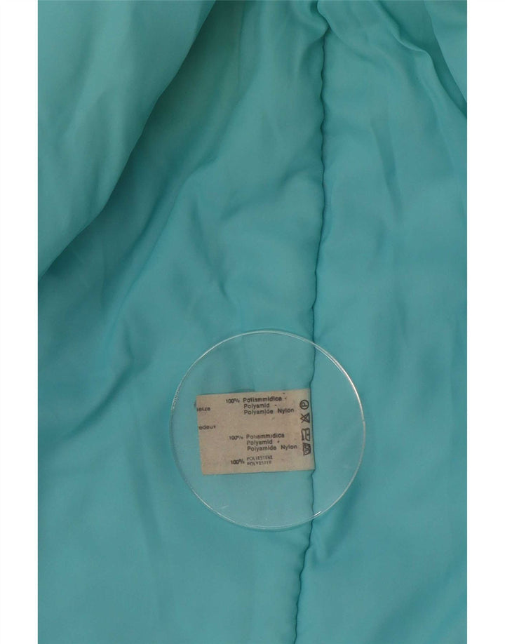 Abrigo acolchado vintage de gran tamaño para mujer IT 38 XS Poliamida azul
