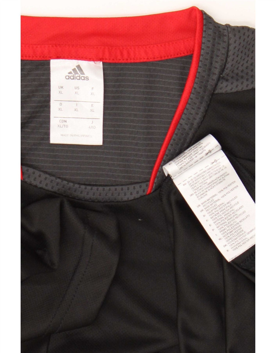 Adidas Hombre Camiseta Top XL Negro Poliéster