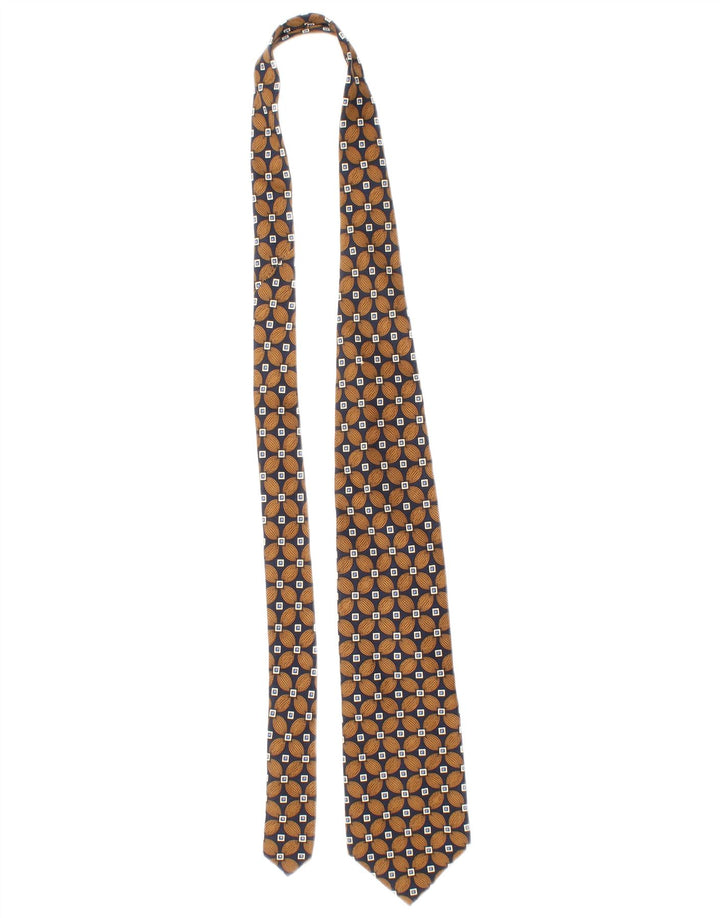 Corbata Hombre Trussardi Talla Única Marrón Geométrica Seda Clásica