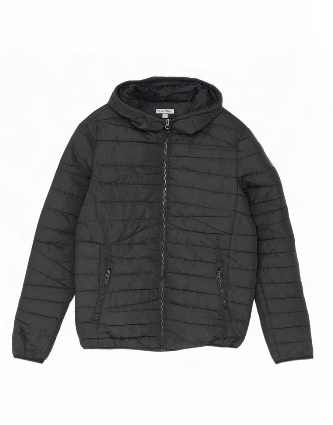 Jack & Jones Chaqueta acolchada con capucha para hombre UK 36 Small Poliéster negro