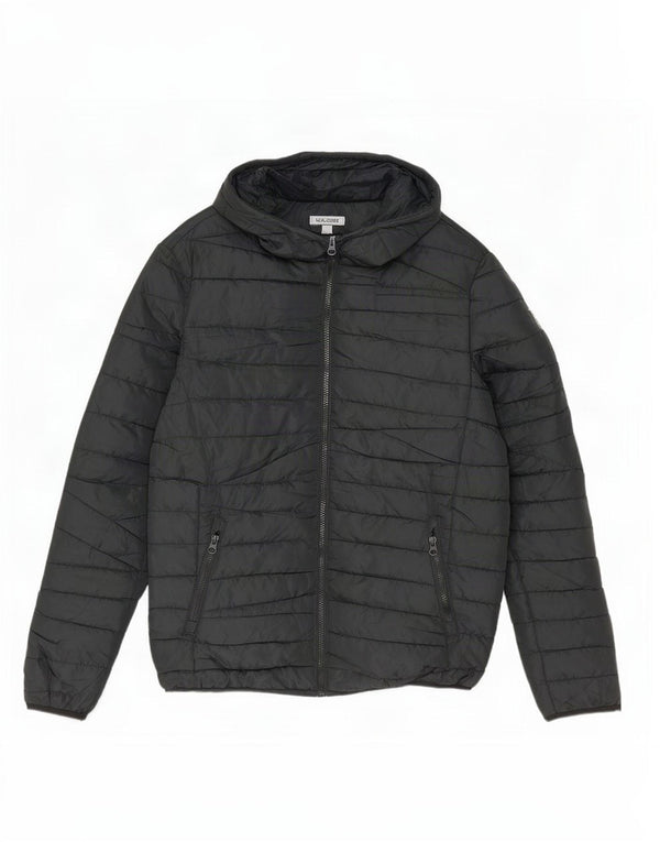 Jack & Jones Chaqueta acolchada con capucha para hombre UK 36 Small Poliéster negro