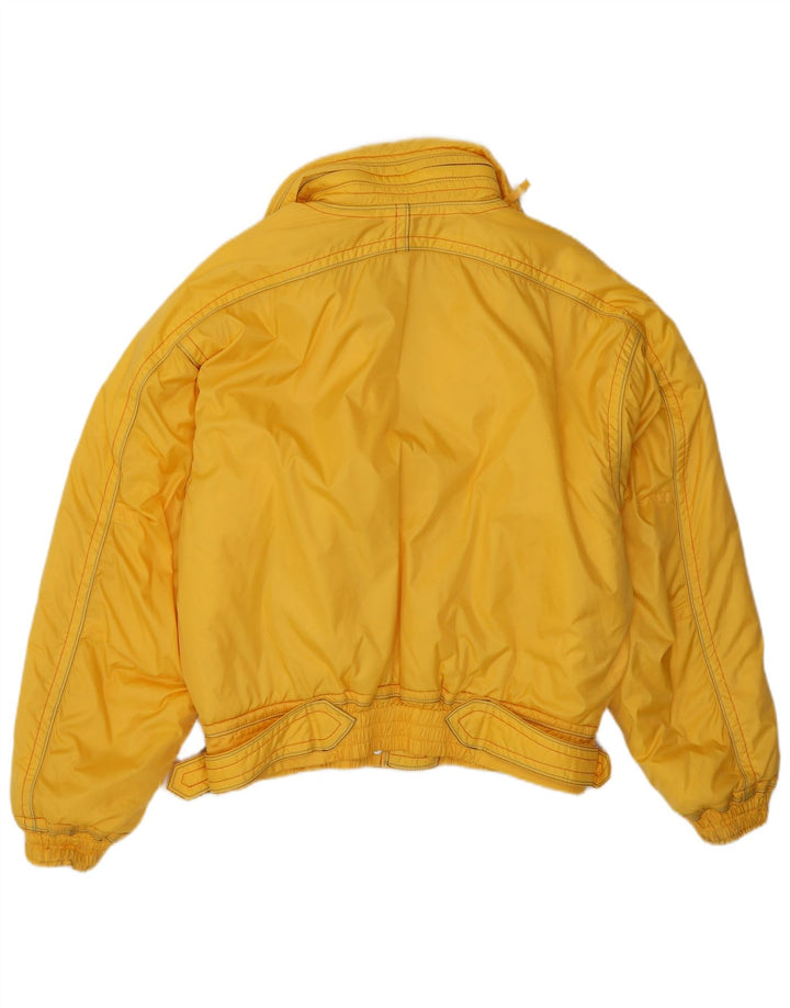 Chaqueta de esquí extragrande con capucha para mujer Ellesse UK 12 Poliamida amarilla mediana