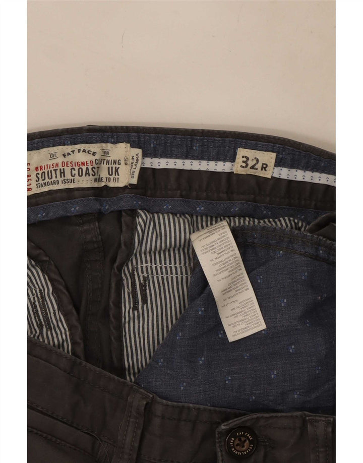 Pantalones chinos ajustados para hombre de Fat Face W32 L29 Gris Algodón