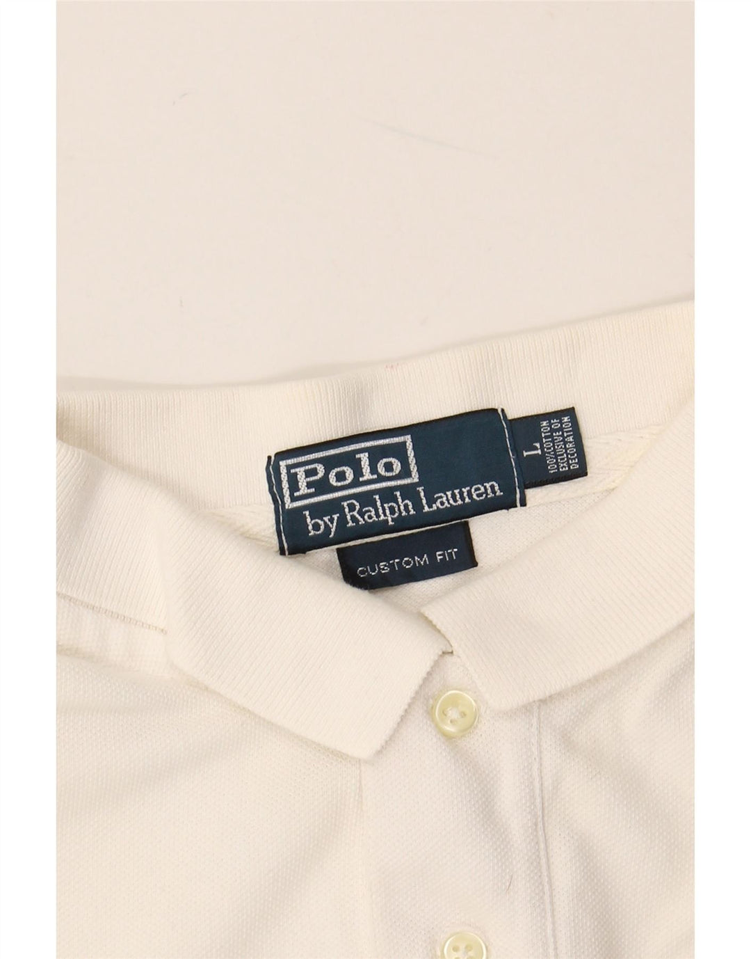 POLO RALPH LAUREN Polo de rugby de ajuste personalizado para hombre Algodón blanco grande