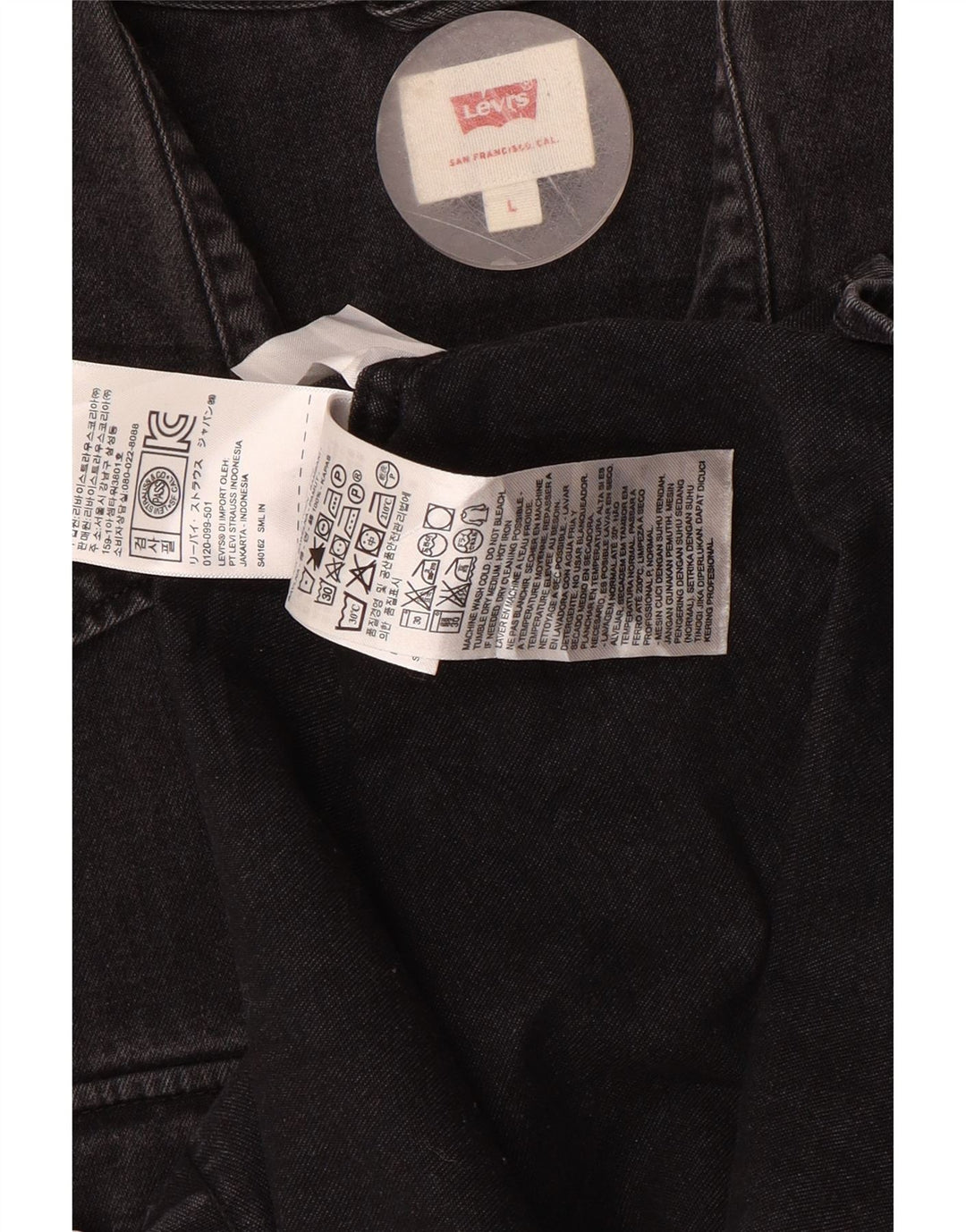 LEVI'S Camisa vaquera para hombre Algodón gris grande