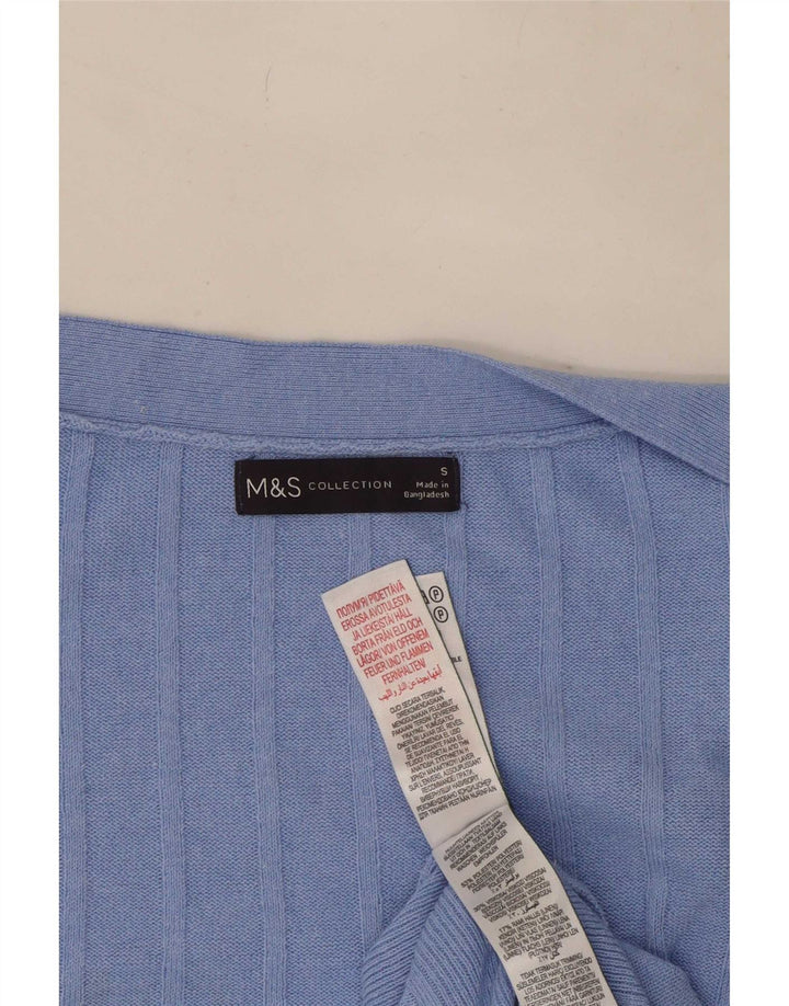 Marks & Spencer Suéter tipo cárdigan abierto de gran tamaño para mujer UK 10 Small Blue