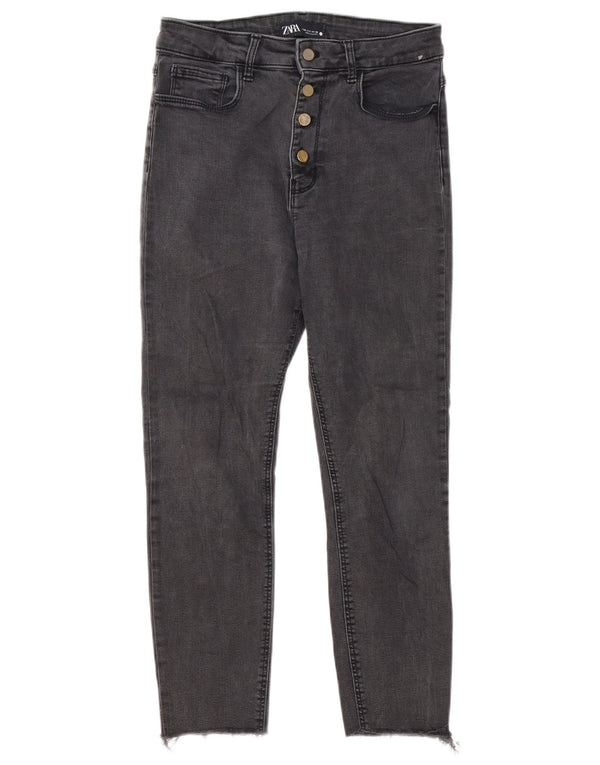 Zara Vaqueros pitillo ajustados para mujer EU 38 Small W28 L24 Algodón gris