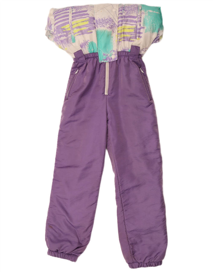 Mono de esquí para mujer Golden Team IT 44 Poliamida con bloques de color morado mediano