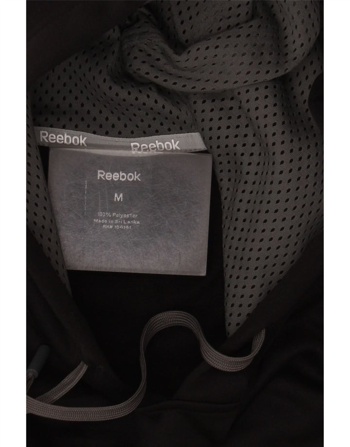 Reebok Hombre Sudadera con capucha Jumper Medium Negro Poliéster