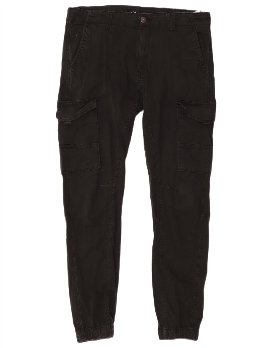 JACK & JONES Pantalones cargo joggers para hombre W34 L30 Algodón negro