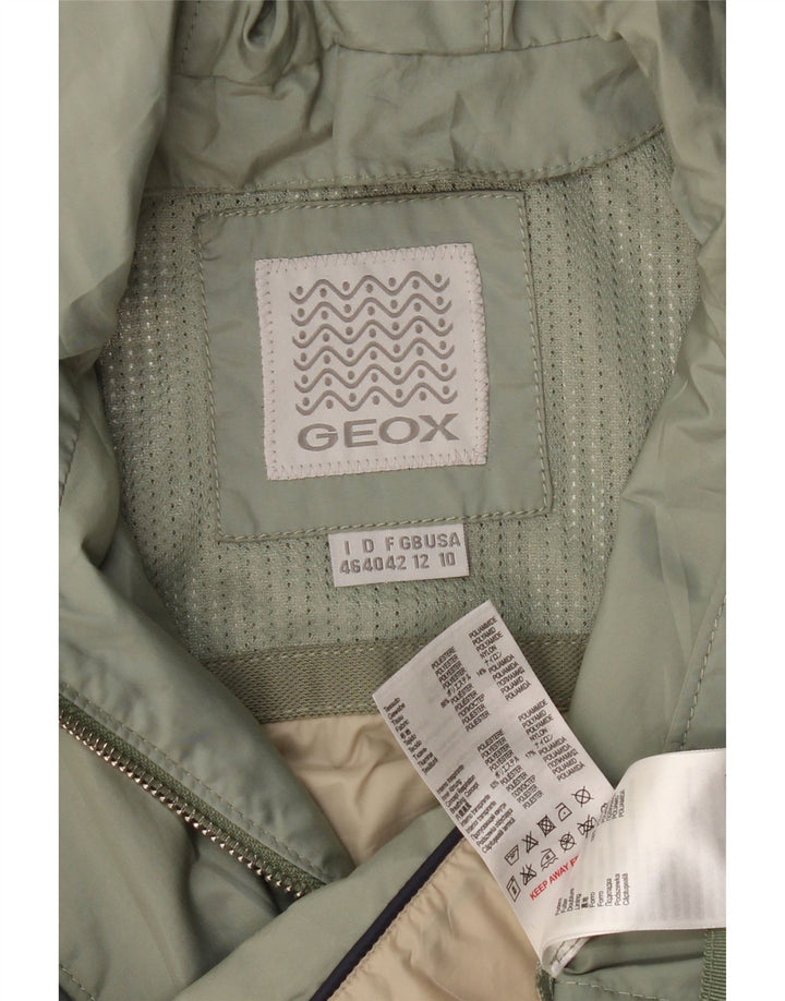 Chaqueta bomber con capucha para mujer Geox UK 12 Poliéster caqui medio