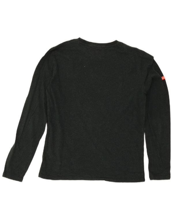 Superdry Hombre Top Manga Larga Algodón Verde Medio