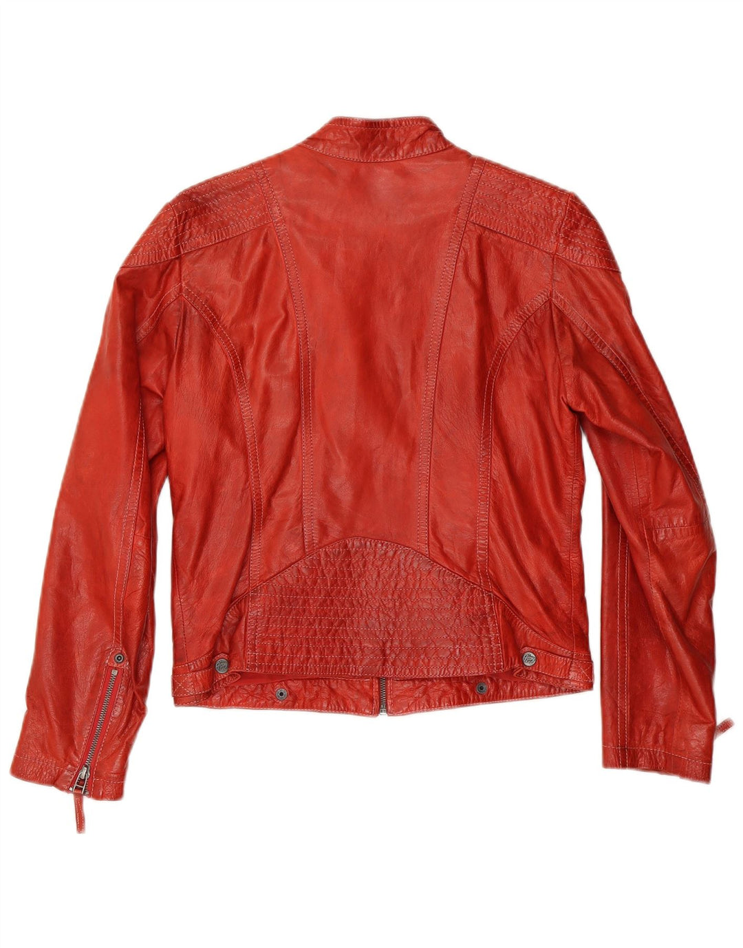 Gipsy - Chaqueta de piel corta para mujer, talla 40, color rojo