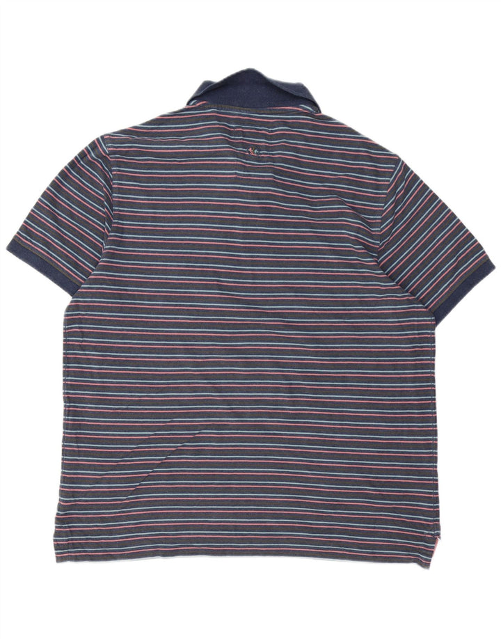 FAT FACE Polo Hombre XL Algodón Rayas Azul Marino