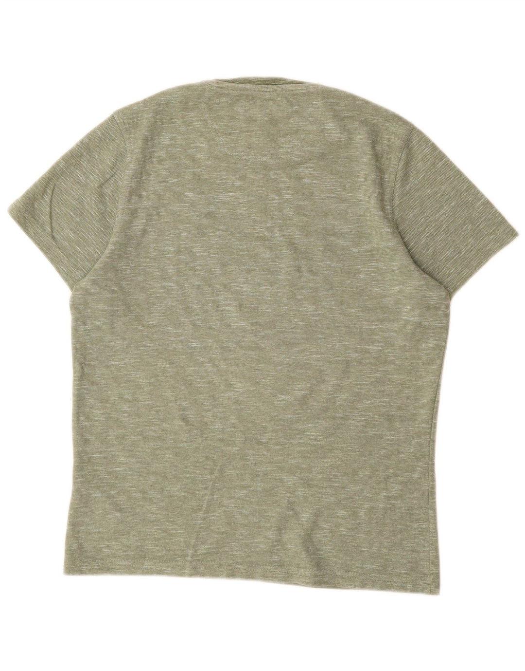 Barbour Hombre Camiseta Top Small Verde Algodón Moteado