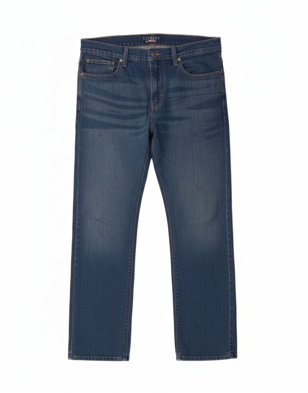 LEVI'S Mens Denizen Straight Jeans W34 L30 Blue Cotton