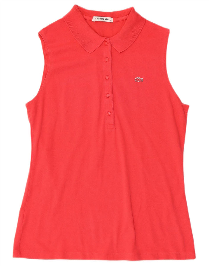 LACOSTE Polo sin mangas para mujer Talla 42 Algodón rojo grande
