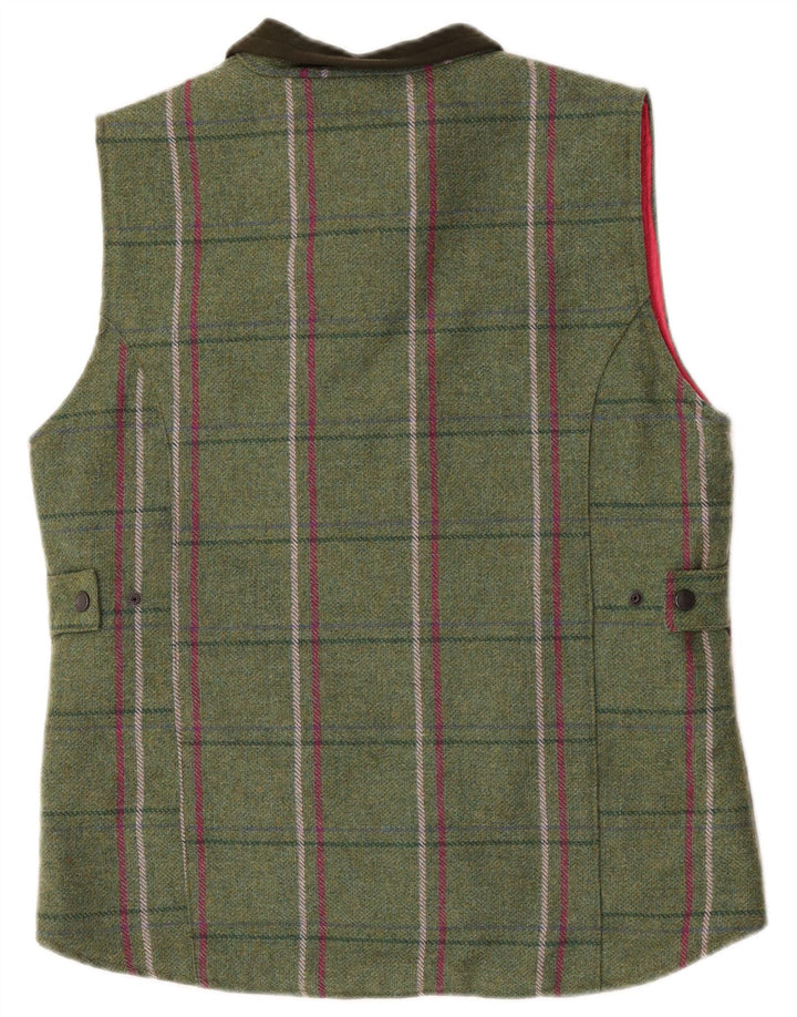 Game Technical Apparel Chaleco para mujer UK 40 Lana a cuadros verde grande