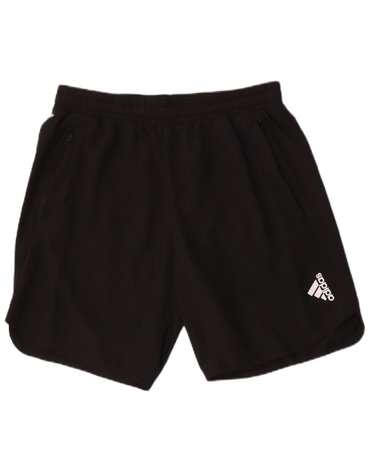 ADIDAS Pantalones cortos deportivos para hombre Grande Poliéster negro