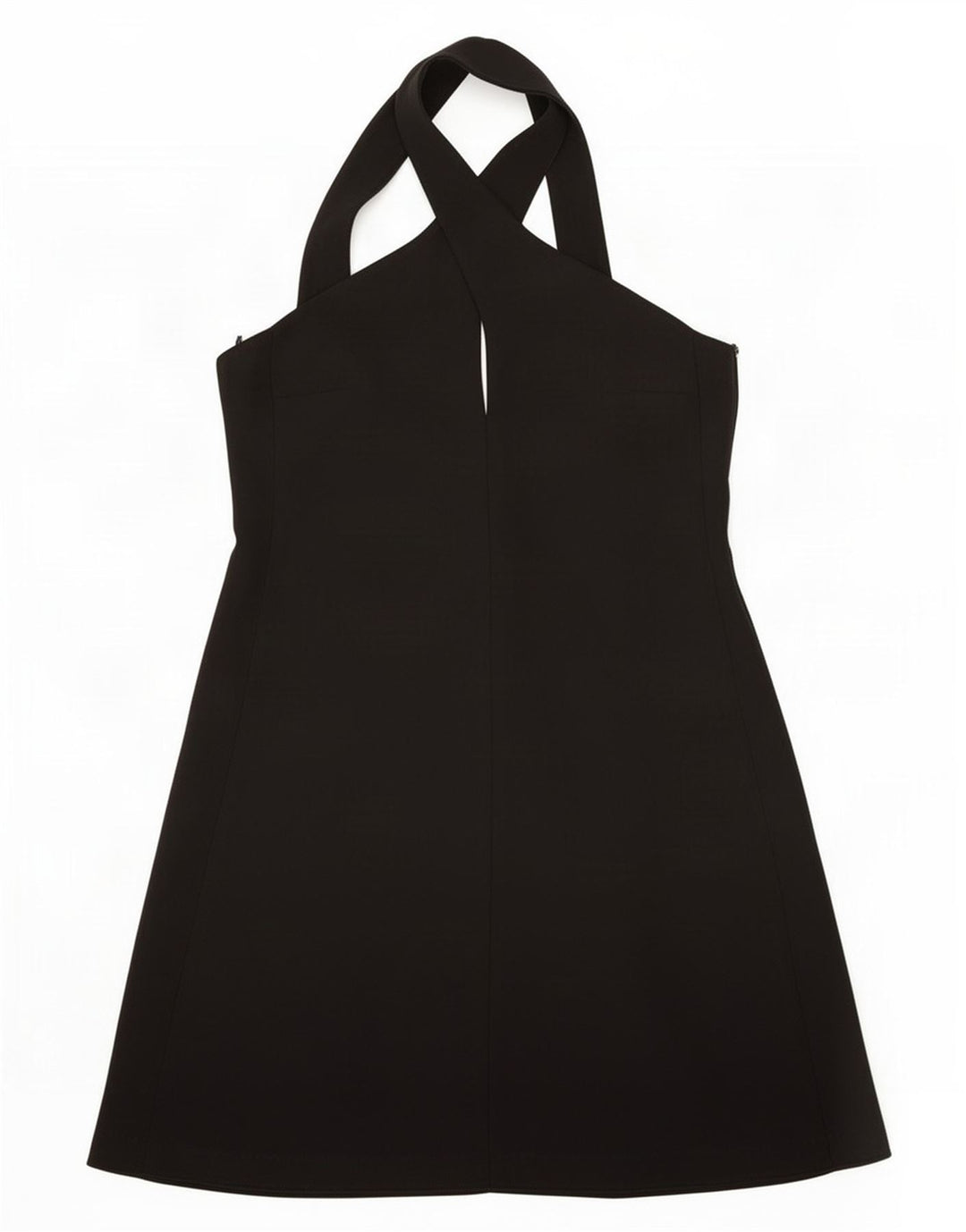Zara Mujer Vestido Halter UK 6 XS Poliéster Negro