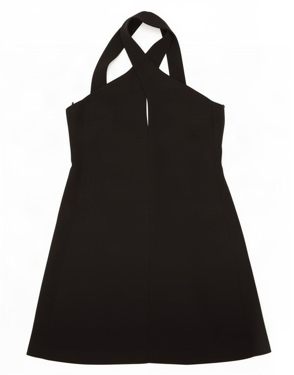 Zara Womens Halter Dress UK 6 XS Black Polyester