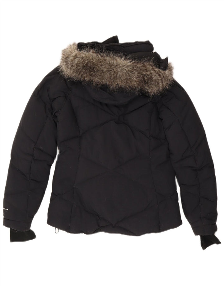 COLUMBIA Chaqueta acolchada con capucha Omni-Heat para mujer UK 10 Small Azul marino Nylon