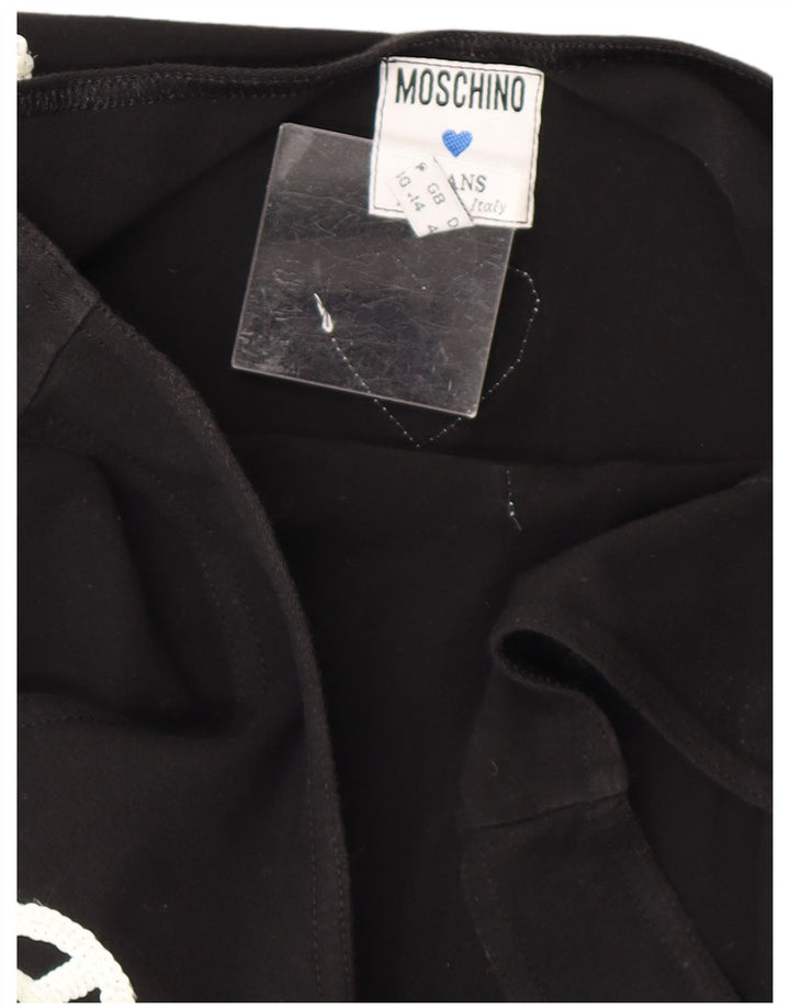 Moschino Vestido ajustado gráfico para mujer Reino Unido 44 Medio Negro Diseñador