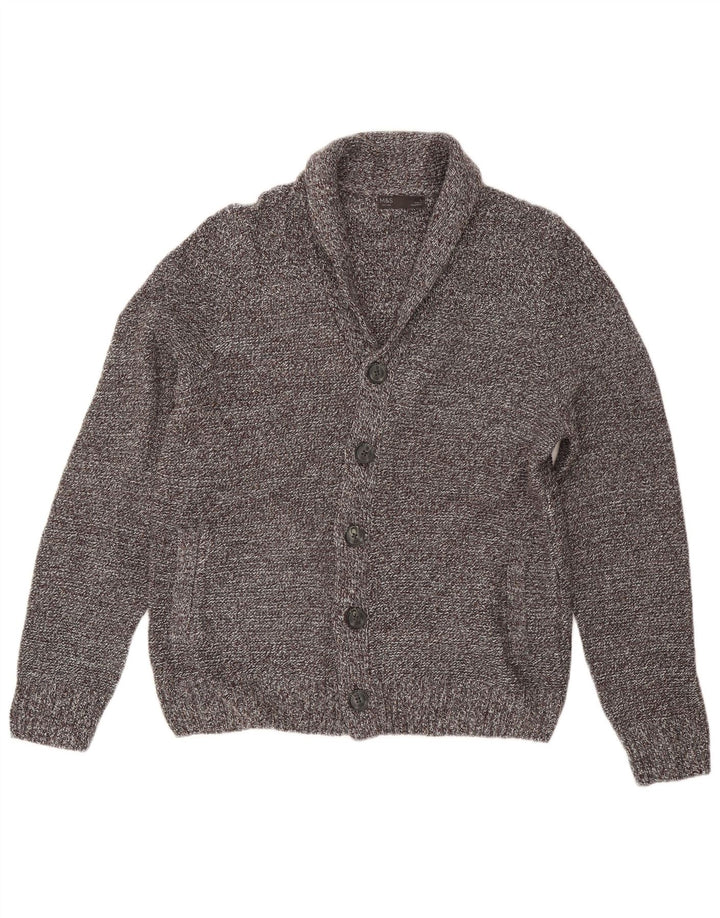 Marks & Spencer Suéter tipo cárdigan para hombre Acrílico moteado gris grande