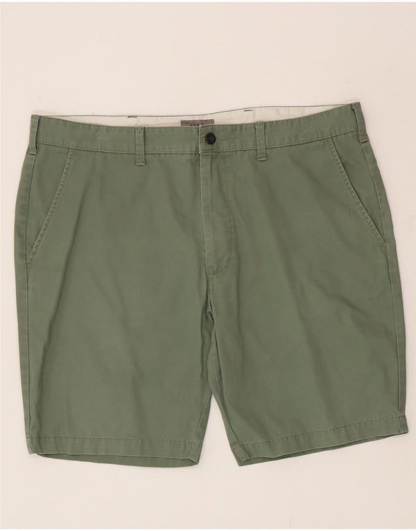 Marks & Spencer Pantalones cortos chinos para hombre W38 XL Algodón verde