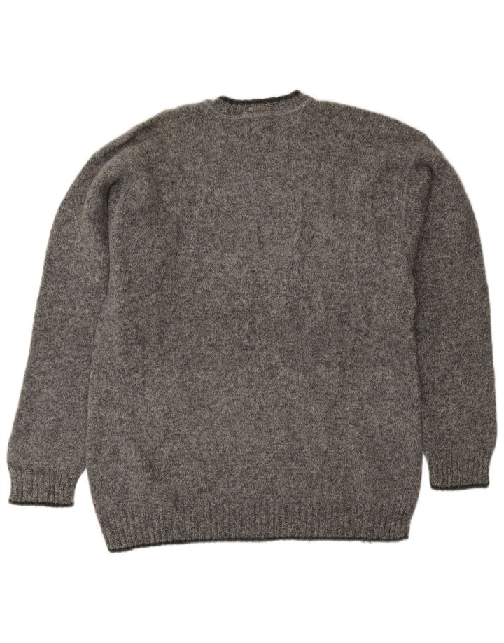 Kappa Jersey con Cuello en V para Hombre XL Lana Moteada Gris