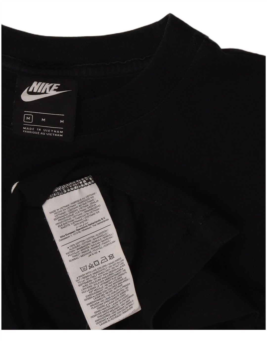 Camiseta Nike Hombre Top Medium Negro Algodón