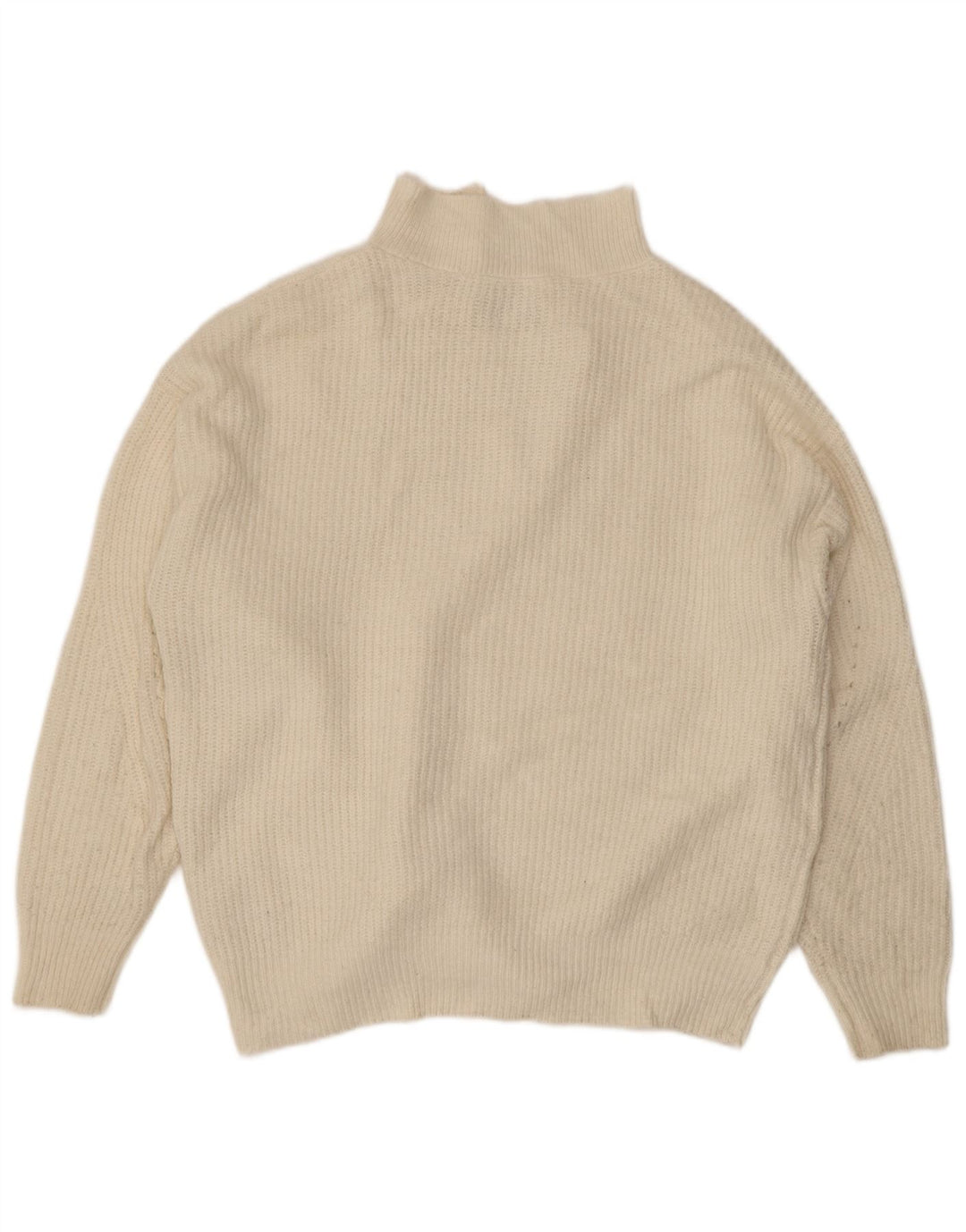 Jack Wills Suéter tipo jersey con cuello y cremallera para mujer Reino Unido 40 Grande Acrílico blanco roto