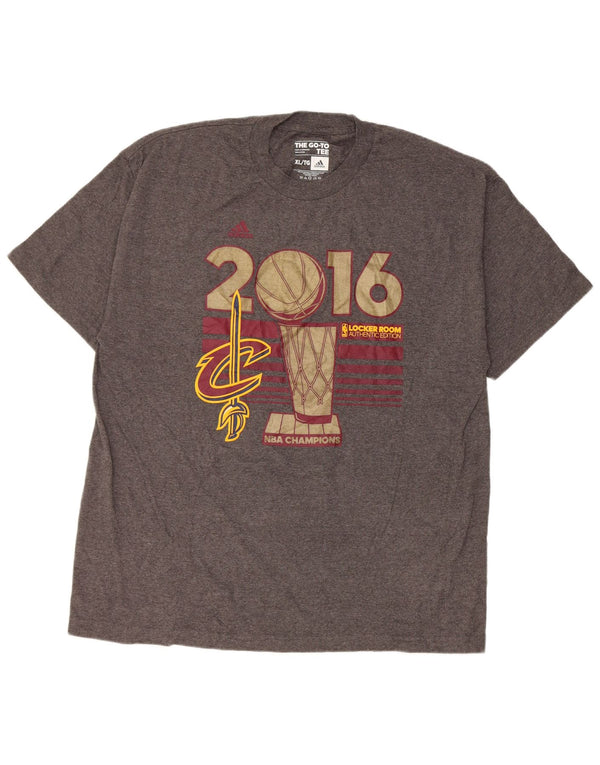 Adidas Mens Cleveland Cavaliers Graphic Camiseta Top XL Gris Algodón